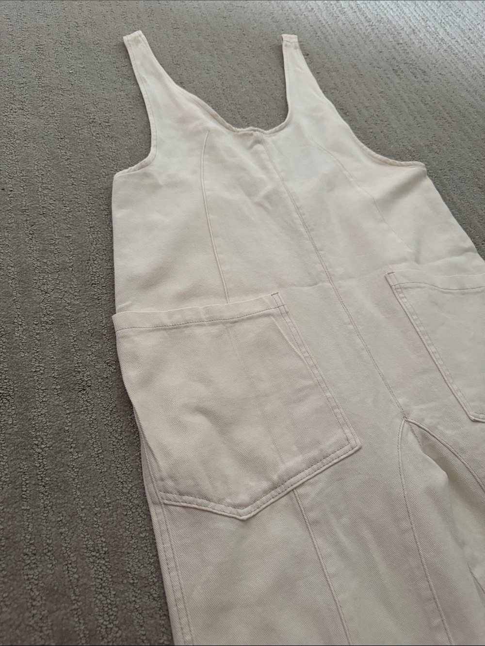 Wishlist Cream-White Denim Overalls - Picture 2 of 10